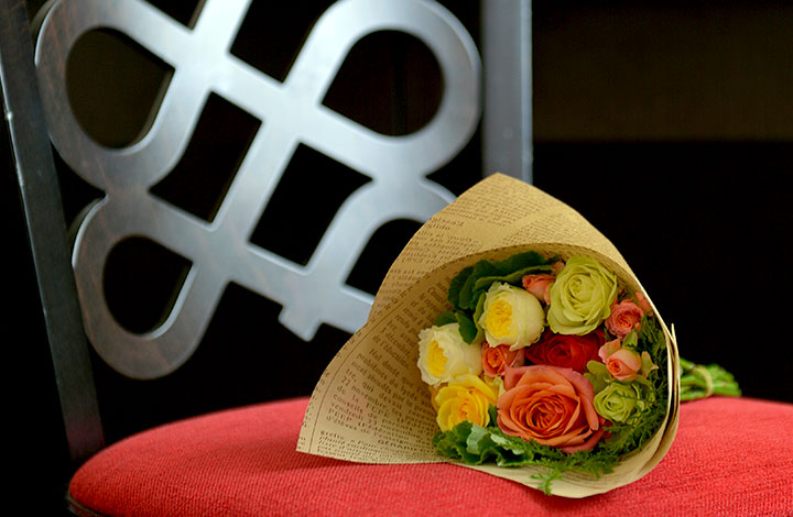 写真:バラの花束