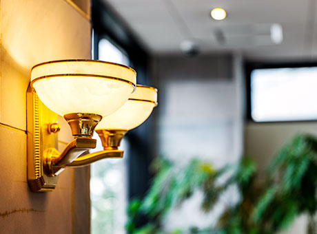 写真：館内の照明